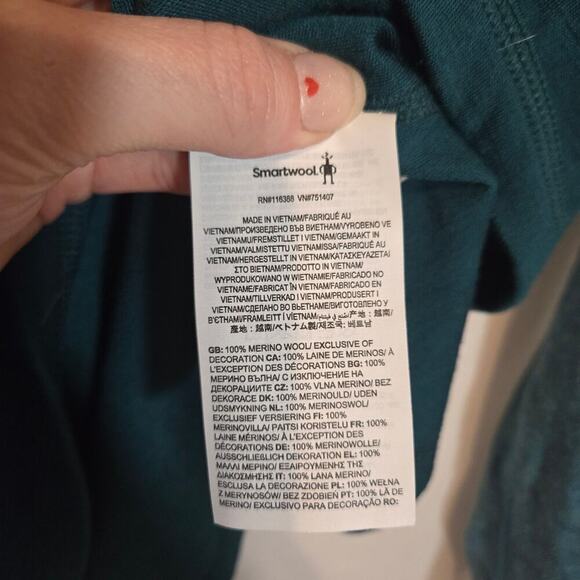 Smartwool Thermal 100% Merino Wool Baselayer Quarter Zip Womans 2X Teal Gorp - Picture 7 of 10